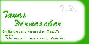 tamas wermescher business card